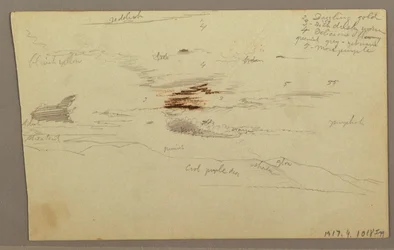 Dessin, Nuages sur la chaîne de collines, 1863