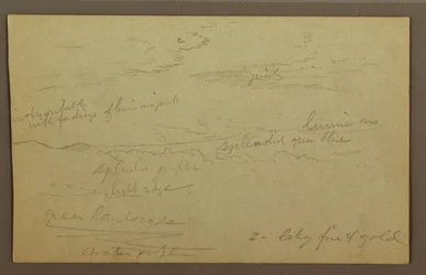 Dessin, ciel nuageux, peut-être années 1860