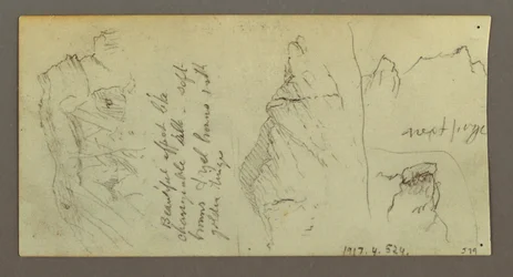 Dessin, personnage montant un chameau, chameau assis, peut-être 1868