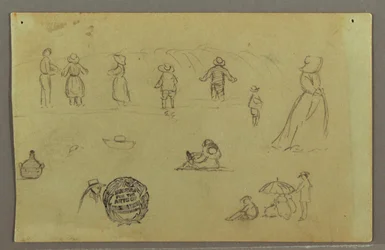 Dessin, Études de figures par le ressac, peut-être 1857-58