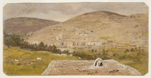 Dessin, Hebron, vue générale, février 1868