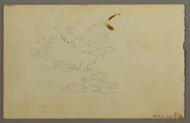 Dessin, chaîne de collines, peut-être 1844