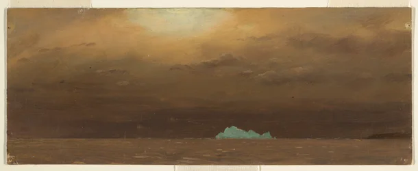 Dessin, iceberg, Terre-Neuve, 1859
