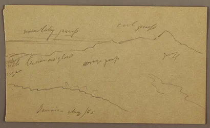 Dessin, paysage, août 1865