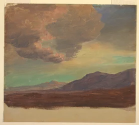 Dessin, Paysage, près de Palastine ou de Syrie, 1868