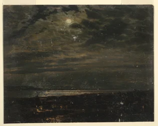 Dessin, côte du Maine  clair de lune, 1845-55