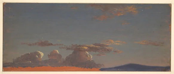 Dessin, Maine  étude de ciel, vers 1868-69