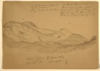 Dessin, Clair de lune dans la vallée d