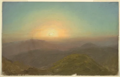 Dessin, paysage du matin, 1865