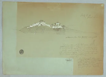 Dessin, mont Iliniza, Équateur, 3 juillet 1857