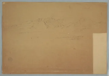 Dessin, chaînes de montagnes aux sommets escarpés, près de Machachi, Équateur, 19 juin 1857