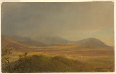 Dessin, paysage montagneux, mai 1865