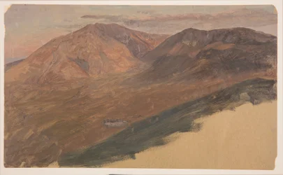 Dessin, le mont Katahdin et Turner de loin, 1860-78