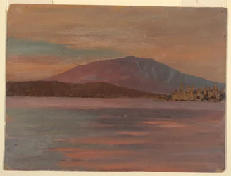 Dessin, le mont Katahdin depuis l