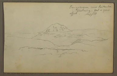 Dessin, mont Tunguragua, Riobamba, Équateur, septembre 1853