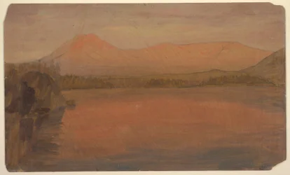 Dessin, Mts. Katahdin et Turner depuis le lac Katahdin, 1860-78