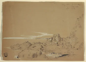 Dessin, côte rocheuse, Grand Manan, Canada, août 1851