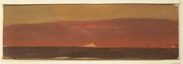 Dessin, paysage marin avec iceberg, 1859