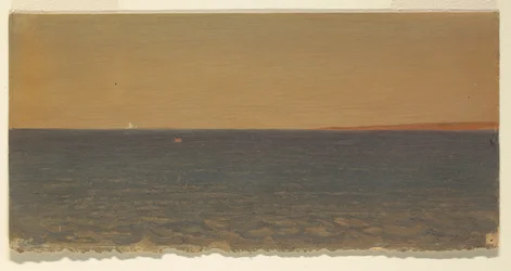 Dessin, paysage marin avec iceberg, 1859
