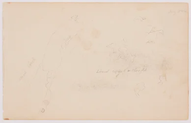 Dessin, Esquisses de nuages et de bouleau mort, juillet 1844