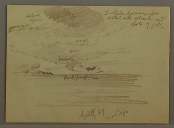 Dessin, Étude du ciel sur la mer, avril 1869
