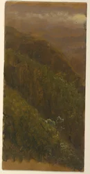 Dessin, colline escarpée, juillet 1865