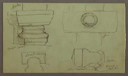 Dessin, études des arcs et de la base de l