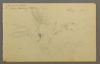 Dessin, Soleil derrière les nuages, 1844
