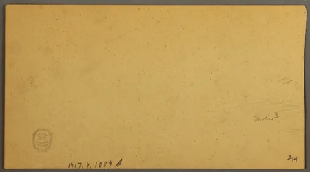 Dessin, Coucher de soleil sur les collines, 9 juillet 1866