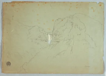 Dessin, chutes de Tequendama près de Bogata, Colombie, 1853