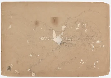 Dessin, chutes de Tequendama près de Bogota, Colombie, 1853