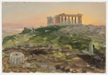 Dessin, Le Parthénon vu du sud-est, avril 1869