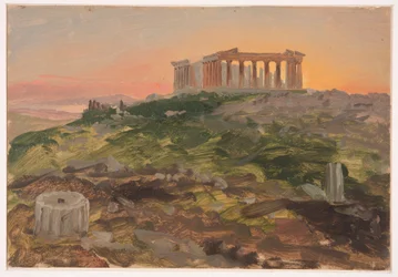 Dessin, Le Parthénon vu du sud-est, avril 1869
