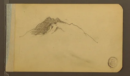 Dessin, vallée ; verso : sommet de montagne, 1889