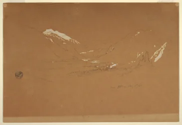 Dessin, vallée " près de Golling ", Autriche, 5 août 1868