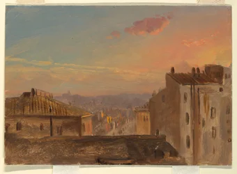 Dessin, Vue de Rome, 1868-69