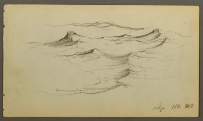 Dessin, vagues, 1860