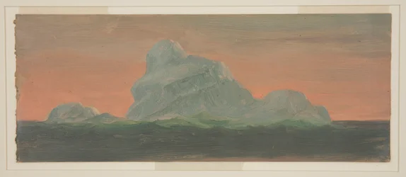 Iceberg contre ciel du soir