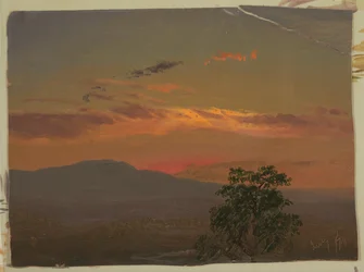 Paysage au coucher du soleil, Hudson, N.Y.
