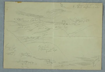 Esquisse de ciel nuageux sur les montagnes et un ciel avec des nuages, Jamaïque