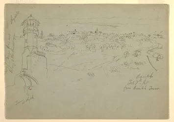 Tour à Lydda et Ramleh vue depuis la tour de Ramleh, Palestine [Ramleh, Israël]
