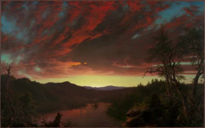 Crépuscule dans la nature