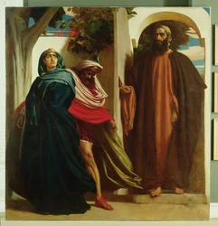 Jézabel et Achab Rencontrés par Élie, c.1862-3