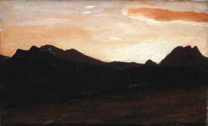 Paysage avec collines