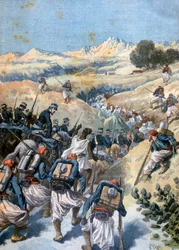 Bataille avec les brigands, Algérie, 1892