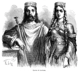 Le roi Clovis Ier et la reine Clotilde des Francs, fin Ve - début VIe siècle 1882-1884