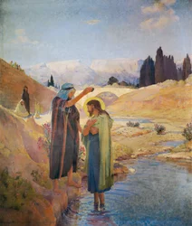 Jean-Baptiste baptisant Jésus-Christ