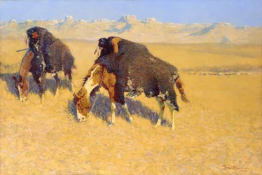 Indiens simulant des buffles