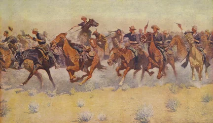 La charge, de Colliers Weekly, pub.1906