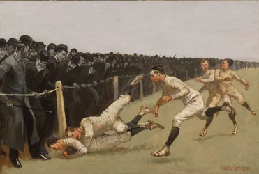 Touchdown, Yale vs. Princeton, Jour de Thanksgiving, 27 nov. 1890, Yale 32, Princeton 0